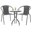 Садові меблі Chomik Bistro стіл та 2 стільці сірий - мініатюра 2