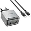 МЗП Borofone BN21 Lena PD40W+QC3.0 (2USB-C) + кабель Type-C to Lightning Metal gray - мініатюра 5