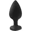 Силіконова анальна пробка з кристалом SKN-KSIL-05M (розмір M), Чорний / Белый - мініатюра 6