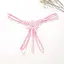 Стрінги 'Перлинки' з декором у вигляді намистин та квітів S/M Рожевий K0573-4 - мініатюра 1