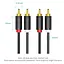Кабель Audio 2RCA-2RCA Vention F/F 26К gold-plated 29 AWG 0.25m PVC Shell Black (BCMBD) - миниатюра 10