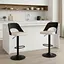 Комплект барних стільців Costway Navare екошкіра чорно-білий - мініатюра 3