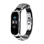 Ремешок винтажный Carprie для фитнес-браслета Xiaomi Mi Band 5 и 6 Type B Black silver - миниатюра 2