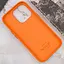 Шкіряний чохол Leather Case (AAA) with MagSafe and Animation для Apple iPhone 14 Pro Max (6.7) Orange - мініатюра 6