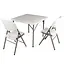 Набір садових меблів SpringFun стіл складний 88см + 2 стільці для пікніка Білий метал/пластик - мініатюра 4