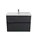 Тумба Мойдодир Rome 80-U с умывальником Debut 80 на подвесная/напольная Графит - миниатюра 5