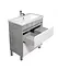 Тумба Мойдодир Polo Loft 60-U з умивальником Cosmo 60 бетон з білим Сірий - мініатюра 4
