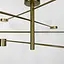 Сучасна латунна LED люстра FLEA з ріжками, що регулюються по осі | Арт. DE 31/8 AB | Line F - мініатюра 11