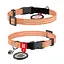 Нашийник для котів з відновленої бавовни Waudog Re-cotton з QR-паспортом світловідбиваючий пластиковий фастекс XS Ш 10 мм Дов - мініатюра 1