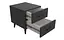 Тумба Віва 2 на конусних ніжках Ferrum-decor 41x35x40 Чорний метал ДСП Сосна Кембра 16 мм (FRD-106810) - мініатюра 1