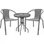 Садові меблі Chomik Bistro стіл та 2 стільці сірий - мініатюра 3