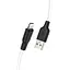 Кабель Hoco X21 Plus Silicone Lightning 2.4A/0.25 м чорний-червоний - мініатюра 1