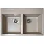 Гранітна кухонна мийка Romzha Valuri 78-2D Piesok (301) з двома чашами - мініатюра 1