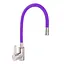 Смеситель для кухни Zerix LR74004-8 с фиолетовым гибким изливом LL1478 Нержавеющая сталь - миниатюра 1