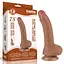 Фалоімітатор Sliding-Skin Dual Layer Dong 7.5'' 19.5 см коричневий - мініатюра 7