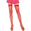 Панчохи-сітка Leg Avenue Nylon Fishnet Thigh Highs Red, дрібна сітка, One Size - мініатюра 1