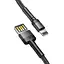 Кабель Baseus Cafule Lightning Special Edition 2.4A (1m) gray (CALKLF-GG1) - мініатюра 2