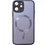 Чохол Epik TPU+Glass Sapphire Midnight with MagSafe для Apple iPhone 12 6.1 Фіолетовий/Deep Purple - мініатюра 1