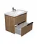 Тумба Мойдодир Grace 70-A з умивальником ID-70 дуб підсмажений - мініатюра 3