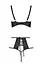Комплект білизни Passion TASMINA Set XXL/XXXL black ліф високі трусики з корсетом ззаду - мініатюра 4