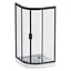 Душевая кабина Am.Pm Gem 1/4 Round 100x100 см без поддона black W90UG-401-100BT, прозрачный, черный - миниатюра 1