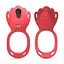 Вибратор-трусики двойной бесшумный Smart для пар 6x13 см силиконовый красный - миниатюра 1