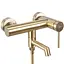 Змішувач для ванни Rea Foss brushed gold настінний з виливом REA-B5112 Золотий - мініатюра 2