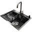 Комплект мийка + змішувач Romzha Arta U-550S BL (B) - мініатюра 1