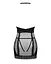Полупрозрачная сорочка с открытой грудью Obsessive Lacrisia chemise черная с чокером XS/S - миниатюра 6