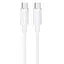 Дата кабель Borofone BX112 Lemon Type-C to Type-C 60W (1m) White - мініатюра 1