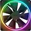 Вентилятор NZXT F140RGB Duo - 140mm Dual-sided RGB Fan - Single Pack (Black) (RF-D14SF-B1) - мініатюра 2