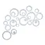 Дзеркальний декор Wall Sticker SW-00002523 акриловий самоклеючий 24 шт. срібло - мініатюра 1