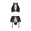Комплект із еко-шкіри з імітацією шнурівки Passion Nancy Set black L/XL - мініатюра 3