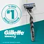 Подарочный набор: Станок для бритья мужской Gillette Mach3 Charcoal с 1 сменным картриджем + Гель для бритья Gillette Series Очищающий с углем 200 мл - миниатюра 4