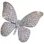 Брошь Бабочка женская белый метал - миниатюра 1