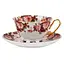 Чашка с блюдцем Elisey English Garden 200 мл (9217-007) красная с белым       - миниатюра 1