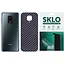 Защитная гидрогелевая пленка SKLO Back (тыл) Carbon для Xiaomi Poco M4 Pro 4G Черный - миниатюра 1