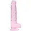 Фалоімітатор RealRock Crystal Clear 8" 21 см (рожевий) - мініатюра 1
