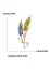 Брошь Колосья пшеницы колоски брошь-булавка символ Украины желто-голубая - миниатюра 3