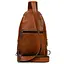 Мужской рюкзак слинг кожаный коньяк TARWA 27х18х5 см sum0028244 - миниатюра 5