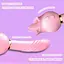 Двосторонній вібратор для жінок з силікону 24 режими вібрації 11 см рожевий - мініатюра 2