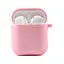 Силіконовий футляр з мікрофіброю для навушників Airpods 1/2 Рожевий / Pink - мініатюра 1