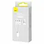 Кабель 3 в 1 Baseus Silky One-for-Three Fast Charging Cable USB-A to M+L+C 100W 1.5 м Білий - мініатюра 2