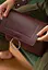 Жіноча шкіряна сумка Jessie бордова - мініатюра 4
