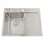 Кухонна мийка накладне з нержавіючої сталі з правим крилом 1.5 мм Nett NS-6045(R), Нержавіюча сталь - мініатюра 1