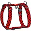 Шлея для собак Waudog Nylon анатомічна H-подібна з QR-паспортом, малюнок "Шотландка червона", пластиковий фастекс, XL - мініатюра 1