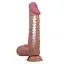 Фалоімітатор Baile Sliding Skin Bendable 9.4'' 24 см коричневий - мініатюра 2