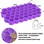 Многоразовая силиконовая форма для приготовления льда с крышкой в виде сот Фиолетовый 88291 - миниатюра 9