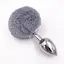 Анальна пробка з хвостом SKN-Z20 (розмір S), Сірий - мініатюра 1