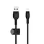 Belkin Кабель USB-A - Lightning плетеный, силиконовый, с ремешком на магните, 1м, черный - миниатюра 5